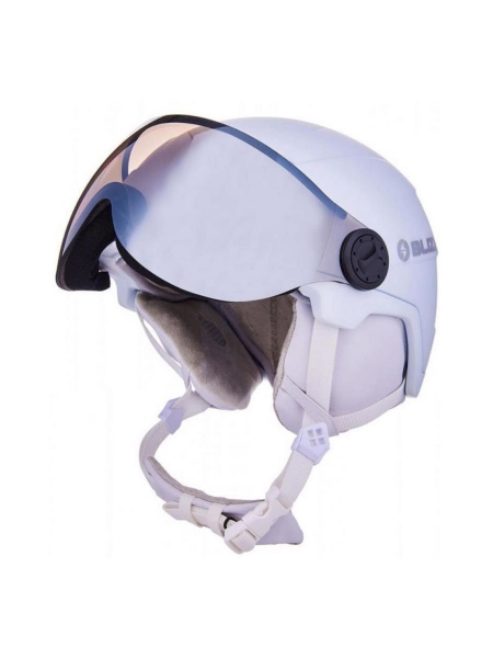 Шлем Blizzard VIVA DOUBLE VISOR white matt smoke lens mirror