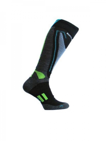 Носки Brubeck junior SNOW FORCE Light черно-зеленые