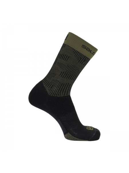 Шкарпетки Salomon X ULTRA MID DX+SX LC1555600 BLACK/OLIVE NIGH