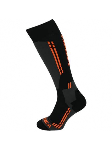 Шкарпетки TECNICA Competition ski socks, black/anthracite/orange 