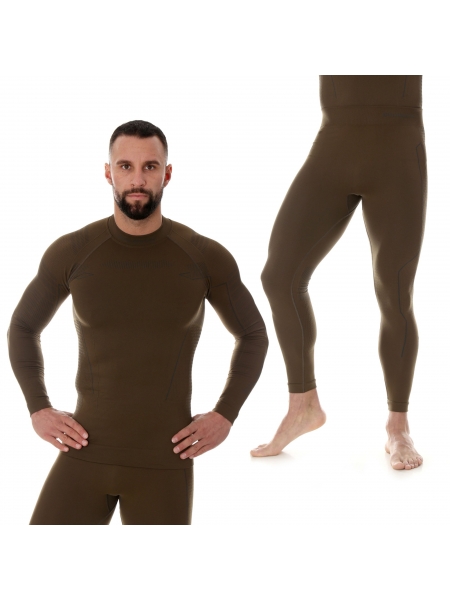 Термобілизна військова чоловіча комплект (блуза+штани) Brubeck RANGER THERMO khaki